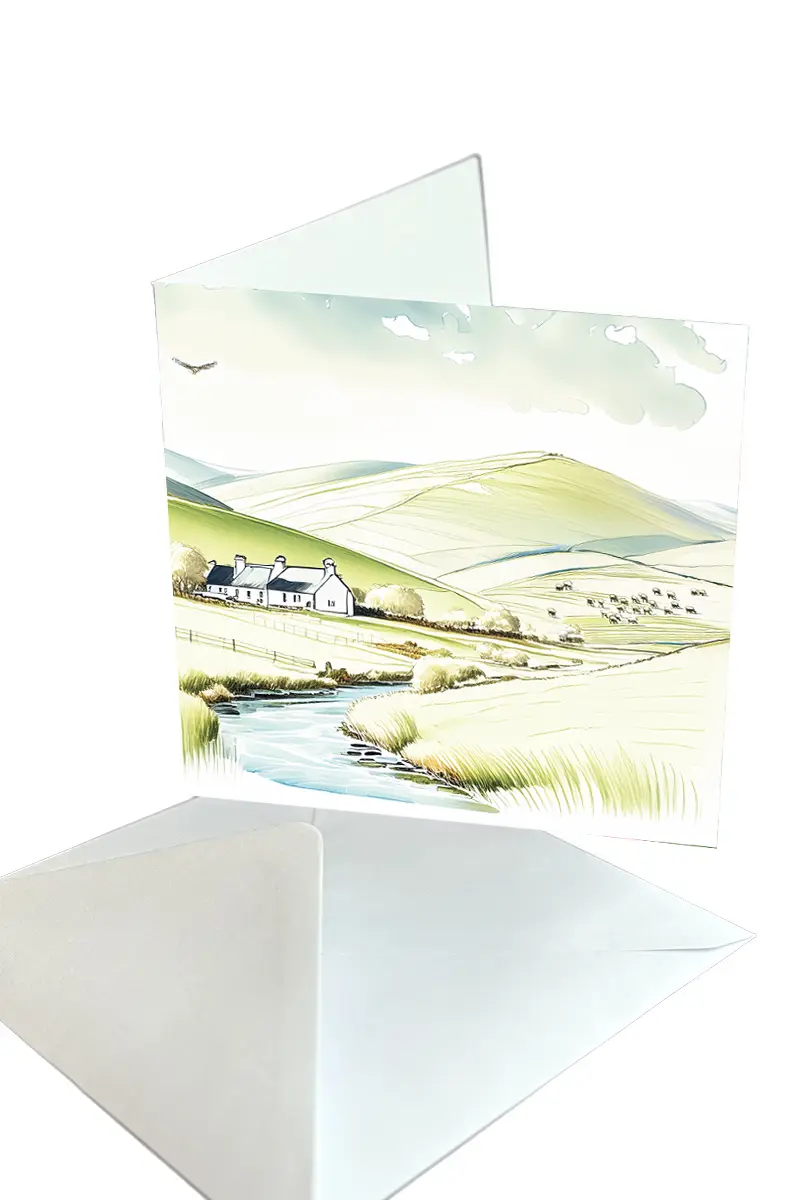 Greeting Card Hills ~ Cerdyn Cyfarch Bryniau