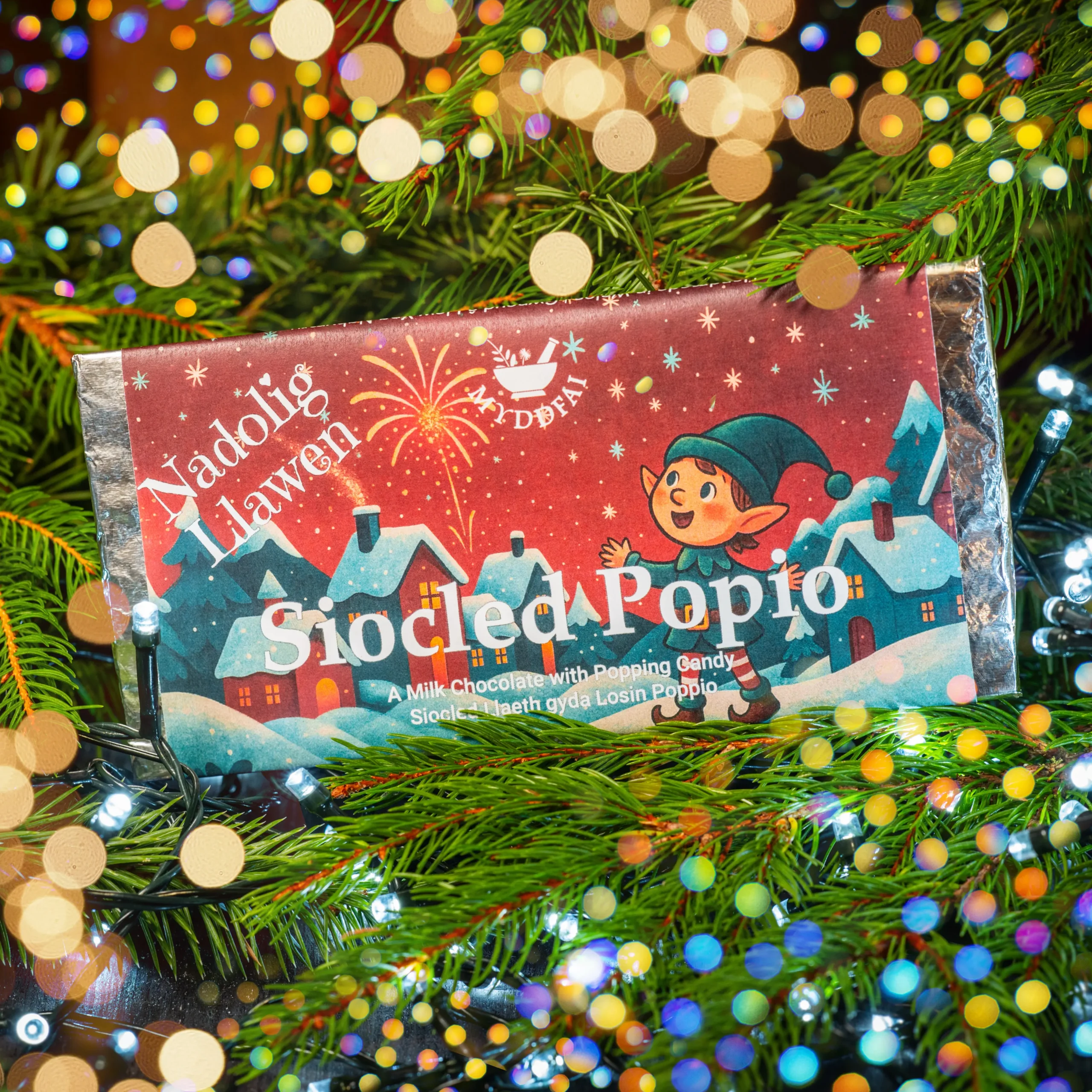 Siocled Popio (Milk Chocolate with Popping Candy)