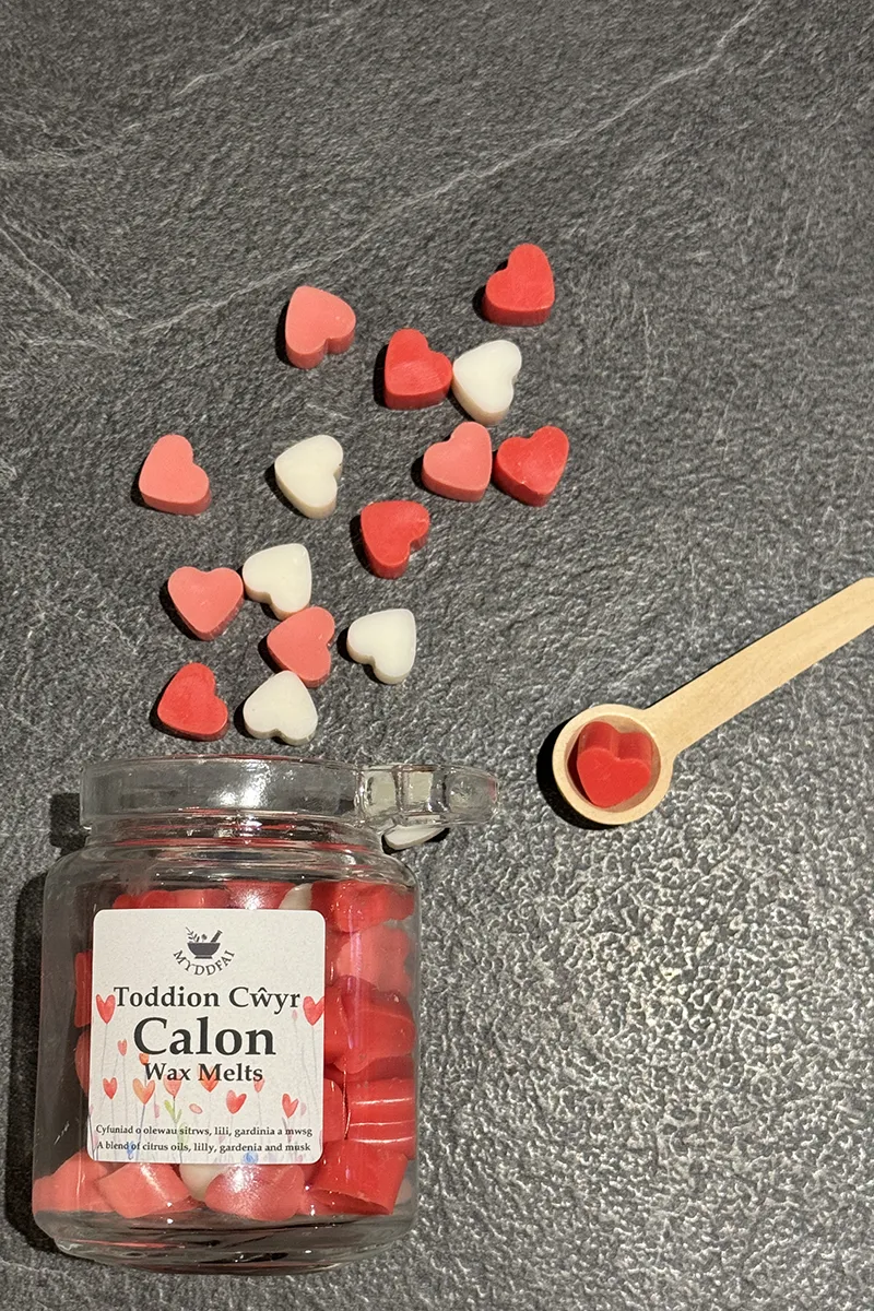 Wax Melts Hearts ~ Toddies Cŵyr Calon